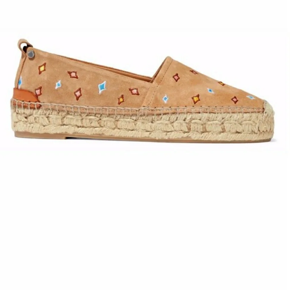 Rag & Bone Adria Embroidered Suede Espadrille